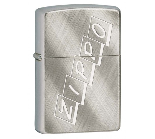 Зажигалка ZIPPO Classic с покрытием Brushed Chrome, латунь/сталь, серебристая, матовая, 38x13x57 мм