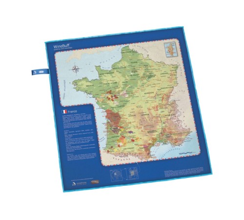 Салфетка из микрофибры для натирки стекла Soiree Home France Wine Map