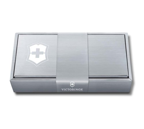 Подарочная коробка VICTORINOX для ножей 84-91 мм толщиной до 5 уровней, картонная, серебристая