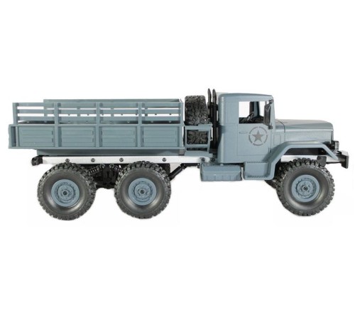 Радиоуправляемая машина MN MODEL военный грузовик (серый) 6WD 2.4G 1/16 RTR
