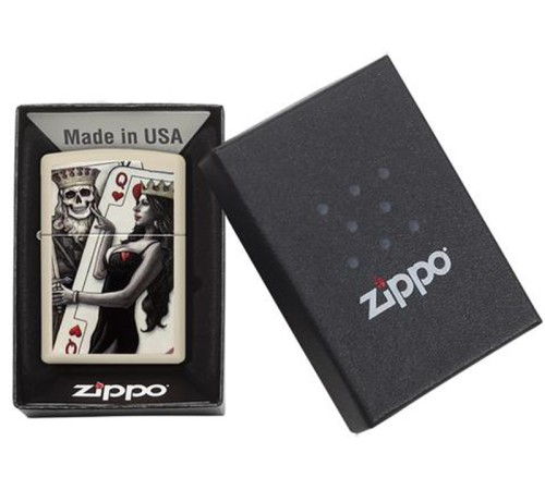 Зажигалка ZIPPO Classic с покрытием Cream Matte, латунь/сталь, кремовая, матовая, 38x13x57 мм
