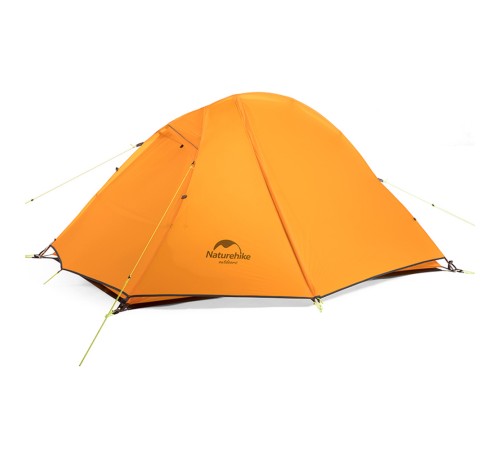 Палатка 1-местная Naturehike сверхлегкая + коврик NH18A095-D, 20D, оранжевый, 6975641886495