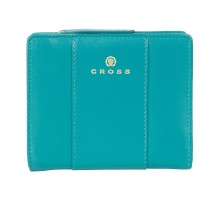 Кошелёк Cross Kelly Wall Turquish, кожа наппа, гладкая, цвет тёмно-бирюзовый, 11,2 x 9,4 x 2 см