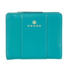 Кошелёк Cross Kelly Wall Turquish, кожа наппа, гладкая, цвет тёмно-бирюзовый, 11,2 x 9,4 x 2 см