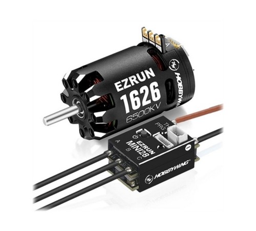 Бесколлекторная бессенсорная система Hobbywing COMBO-MINI28-1626SD-6500KV (30A, 1/28) влагозащита