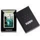 Зажигалка ZIPPO Spooky Design с покрытием Glow In The Dark Green, латунь/сталь, белая, 38x13x57 мм