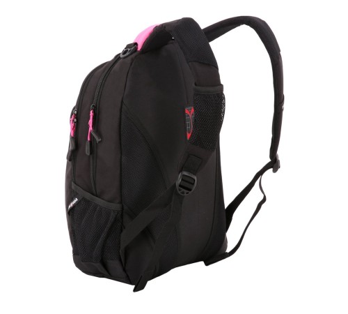 Рюкзак SWISSGEAR, черный/фуксия, фьюжн/2 мм рипстоп, 32x15x46 см, 22 л