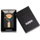 Зажигалка ZIPPO Mountain Waterfall с покрытием Black Light, латунь/сталь, черная,матовая 38x13x57 мм
