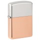 Зажигалка ZIPPO Bimetal с двойным металлическим покрытием, медь/латунь/сталь, медная, 38x13x57 мм