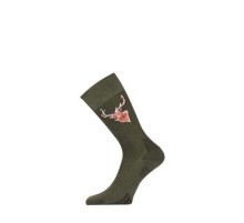 Носки Lasting  LFSJ 620, cotton+polyamide, зеленый с рисунком, размер S , LFSJ620-S