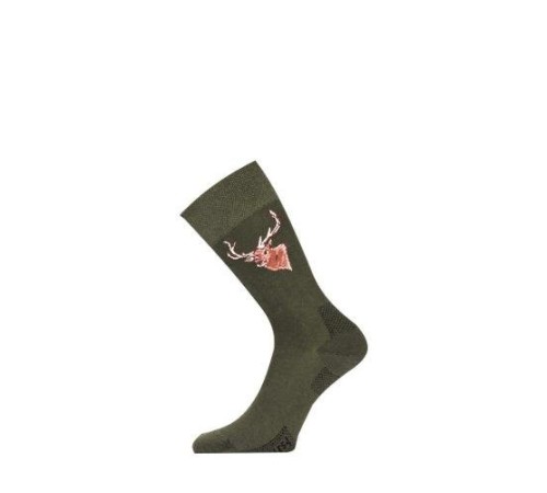 Носки Lasting  LFSJ 620, cotton+polyamide, зеленый с рисунком, размер M , LFSJ620-M