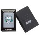 Зажигалка ZIPPO Skull Headphone с покрытием Street Chrome™, латунь/сталь, серебристая, 38x13x57 мм