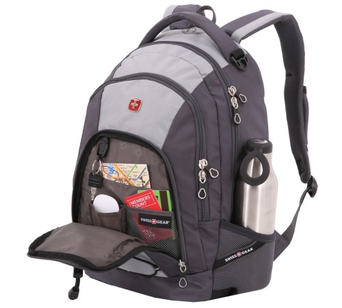 Рюкзак SWISSGEAR, серый, полиэстер, 33х19х45 см, 28 л