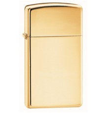 Зажигалка ZIPPO Slim® с покрытием High Polish Brass, латунь/сталь, золотистая, 29x10x60 мм