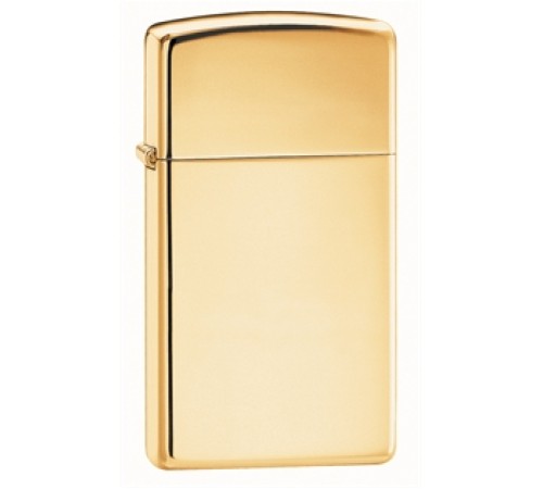 Зажигалка ZIPPO Slim® с покрытием High Polish Brass, латунь/сталь, золотистая, 29x10x60 мм