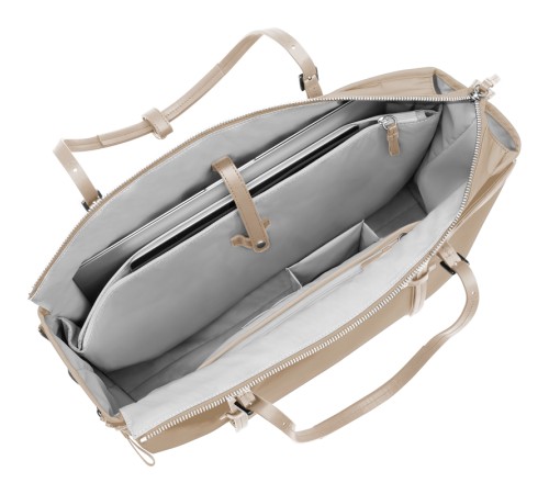 Сумка VICTORINOX Victoria Charisma 15,6'', золотистая, нейлон/кожа/микрозамша, 43x15x33 см, 22 л