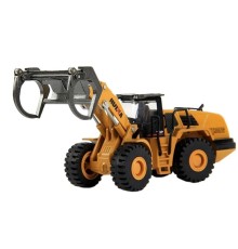 Металлический фронтальный погрузчик бревен HUI NA TOYS 1/50