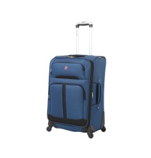 Чемодан SWISSGEAR ANDES, синий/чёрный, полиэстер 600D/400Dx350D, 48,5x28x77 см, 88 л