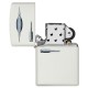 Зажигалка ZIPPO Retro Fridge Design с покрытием White Matte, латунь/сталь, серебристая, 38x13x57 мм