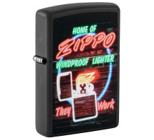 Зажигалка ZIPPO Classic с покрытием Black Matte, латунь/сталь, черная, матовая, 38x13x57 мм
