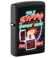 Зажигалка ZIPPO Classic с покрытием Black Matte, латунь/сталь, черная, матовая, 38x13x57 мм