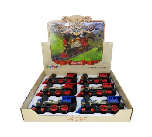 Машина Kinsmart Classic Locomotive инерция (1/6шт.) 17,5см б/к
