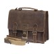 Портфель KLONDIKE Native, натуральная кожа в коричневом цвете, 38 х 14 х 33 см