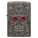 Зажигалка ZIPPO Armor™ Crystal с покрытием High Polish Black Ice®, латунь/сталь, чёрная, 38x13x57 мм