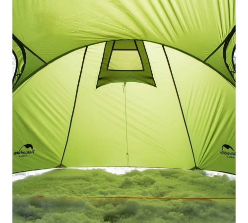 Палатка трехместная Naturehike NH17L001-L с ковриком, оранжевая, 6927595724729