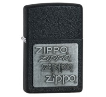 Зажигалка ZIPPO Classic с покрытием Black Crackle™, латунь/сталь, чёрная, матовая, 38x13x57 мм