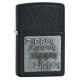Зажигалка ZIPPO Classic с покрытием Black Crackle™, латунь/сталь, чёрная, матовая, 38x13x57 мм