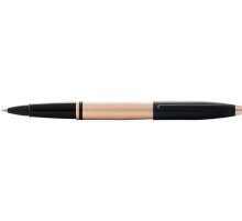 Ручка-роллер Cross Calais Brushed Rose Gold Plate and Black Lacquer