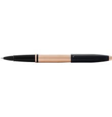 Ручка-роллер Cross Calais Brushed Rose Gold Plate and Black Lacquer