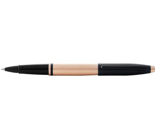 Ручка-роллер Cross Calais Brushed Rose Gold Plate and Black Lacquer