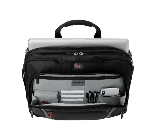 Портфель для ноутбука 15'' WENGER, черный, полиэстер/ПВХ, 40 x 15 x 33 см, 9 л