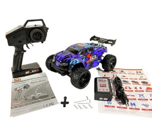 Радиоуправляемая трагги Remo Hobby S EVO-R Brushless (синяя) 4WD 2.4G 1/16 RTR