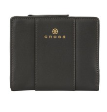 Кошелёк Cross Kelly Wall Stone, кожа наппа, гладкая, цвет серый, 11,2 x 9,4 x 2 см