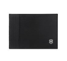 Визитница VICTORINOX Altius Alox с защитой от сканирования RFID, чёрная, натуральная кожа, 8x1x10 см