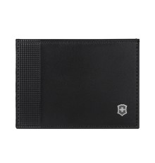 Визитница VICTORINOX Altius Alox с защитой от сканирования RFID, чёрная, натуральная кожа, 8x1x10 см