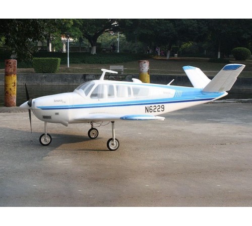 Радиоуправляемый самолет Top RC ST Beechcraft Bonanza V35 голубой 1280мм (шасси) PNP