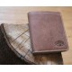Бумажник KLONDIKE «Finn», натуральная кожа в коричневом цвете, 10 х 11,5 см