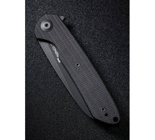 Складной нож SENCUT Kyril 9Cr18MoV Steel Black Stonewashed Handle Black Micarta