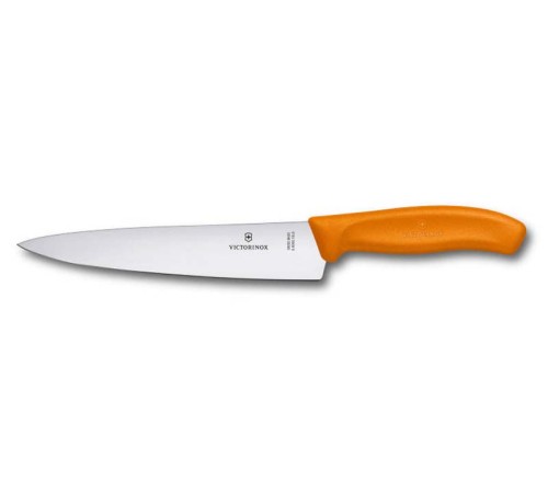 Нож разделочный VICTORINOX SwissClassic, 19 см, оранжевый, в картонном блистере