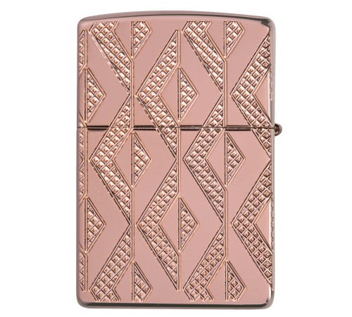 Зажигалка ZIPPO Armor® Geometric с покрытием Rose Gold, латунь/сталь, розовое золото, 38x13x57 мм