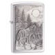 Зажигалка ZIPPO Classic с покрытием Brushed Chrome, латунь/сталь, серебристая, матовая, 38x13x57 мм