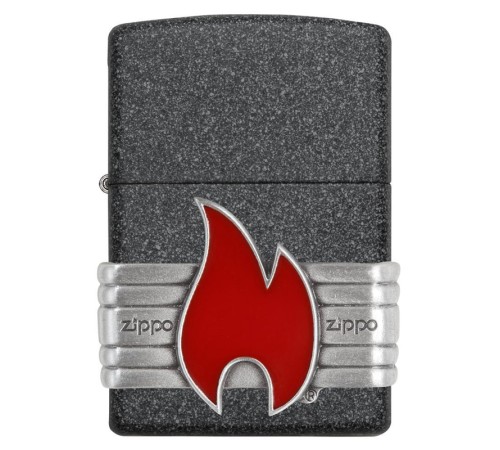 Зажигалка ZIPPO Classic с покрытием Iron Stone™, латунь/сталь, серая, матовая, 38x13x57 мм
