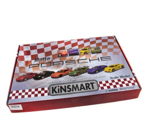 Машина Kinsmart 1:36 Porsche Matte инерция (1/12шт.) в асс. б/к