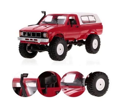 Радиоуправляемая машина WPL пикап Hilux (красная) 4WD 2.4G 1/16 RTR