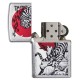 Зажигалка ZIPPO Asian Tiger с покрытием Brushed Chrome, латунь/сталь, серебристая, 38x13x57 мм