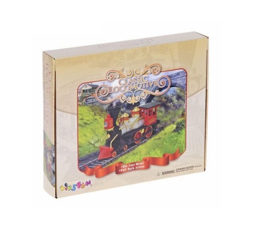 Машина Kinsmart Classic Locomotive инерция (1/6шт.) 17,5см б/к